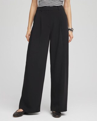 送料無料ライン対応ショップ限定キャンペーン Crepe Chico's | Pants Wide-Leg Pleated パンツ